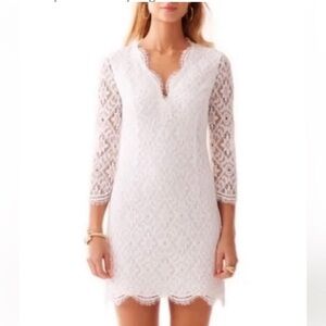 Lilly Pulitzer Meryl Dress Resort White Diamond Lace Size 0 New with Tags